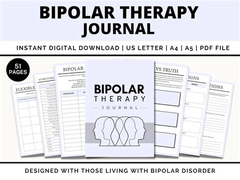 Bipolar Journal Printable Bipolar Mood Tracker Bipolar Disorder