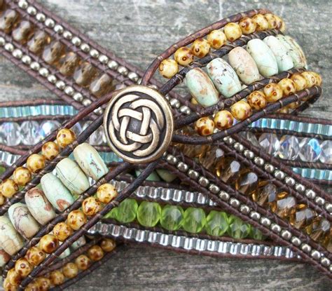 Triple Row Leather Bracelet Leather Bracelet