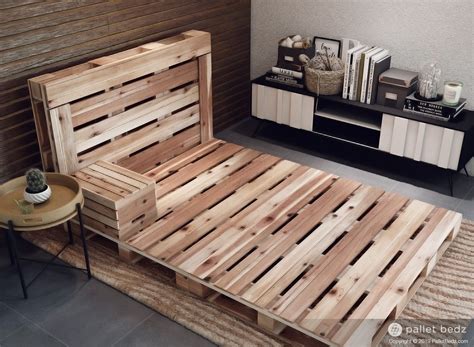 Pallet Bed The Twin Size Includes Headboard And Platform Pallet Bed