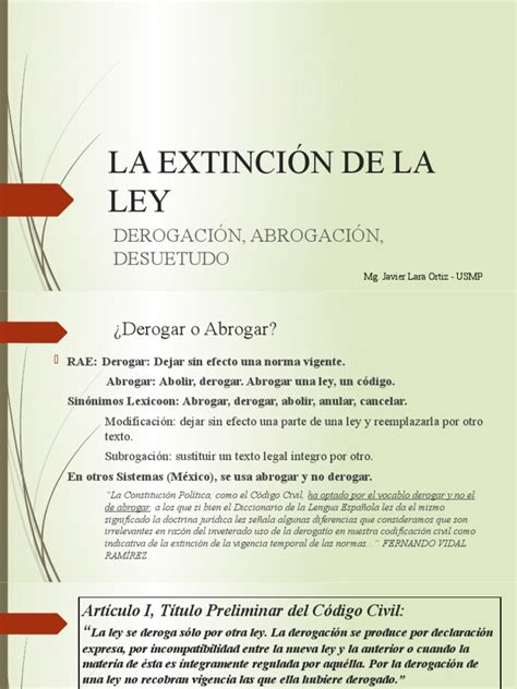 Pandp La Extinción De La Ley Derogacion Abrogacion Desuetudo Pdf Esfera Pública Justicia