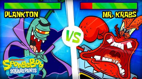 Spongebob Bikini Bottom Brawlers Plankton Vs Mr Krabs Vs Patrick Vs Sandy Vs Spongebob Vs