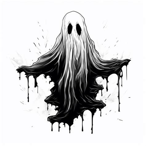 Premium AI Image | Minimalist Halloween Ghost Illustrations