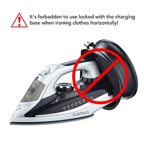 Martisan Steam Iron 1500w Cordless Iron With Retractable Cord Power Charging Base Carry Lock