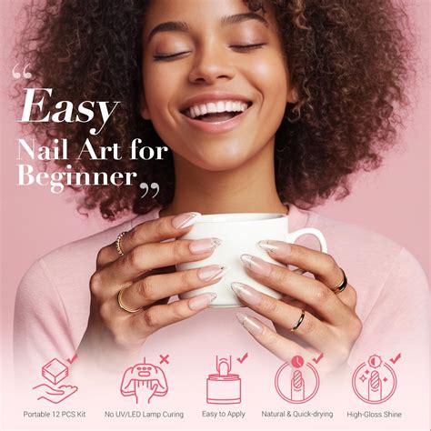 Snapklik AZUREBEAUTY Dip Powder Nail Kit Starter Colors Translucent Jelly Nude Gentle