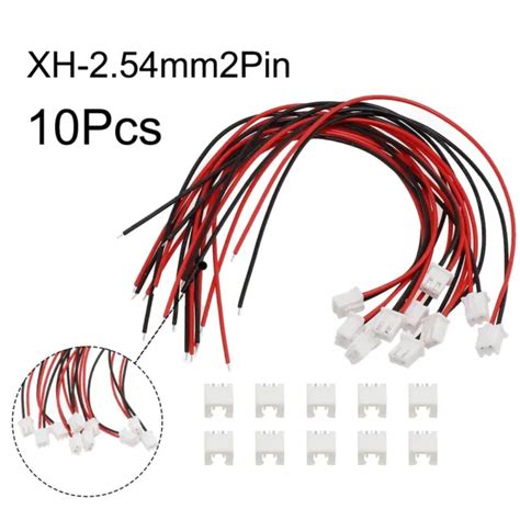 10 ENSEMBLES DE fiches connecteur JST XH2 54 mm avec fil et câble mâle