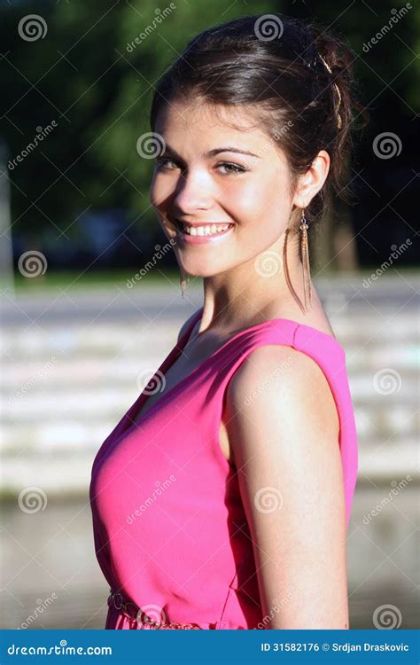 Girl In Pink Dress Stock Photo Image Of Beautiful Emotion 31582176