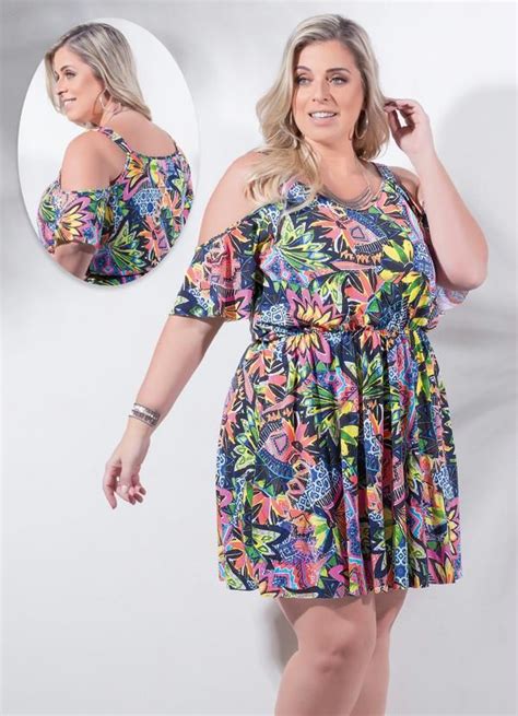 Vestido Ciganinha Estampa Floral Plus Size Marguerite Roupa De