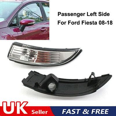 Left Passenger Side Wing Mirror Indicator Light Lens Cover For Ford