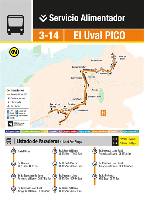 Plegable De La Ruta El Uval Pico