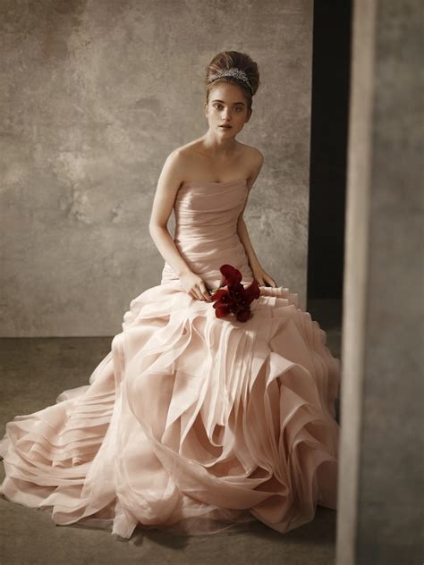 Blush Pink Strapless Bridal Gown From White By Vera Wang Collection