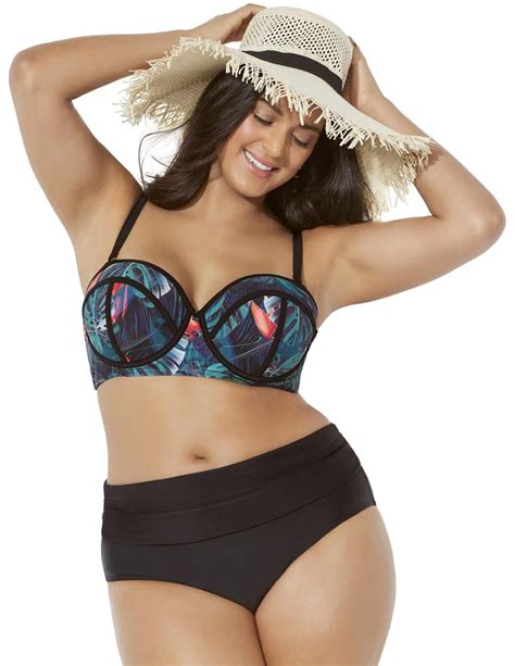 Swimsuits For All Women S Plus Size Madame Underwire Bikini Set With