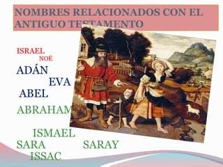 NOMBRES PROPIOS RELACIONADOS CON EL ANTIGUO TESTAMENTO PPT