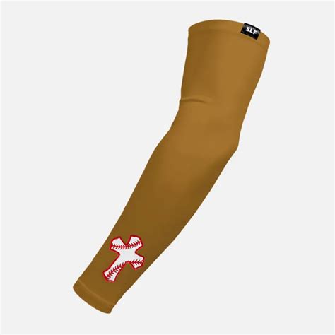 Sleefs Baseball Cross Patch Arm Sleeve Gold Xl Flip App