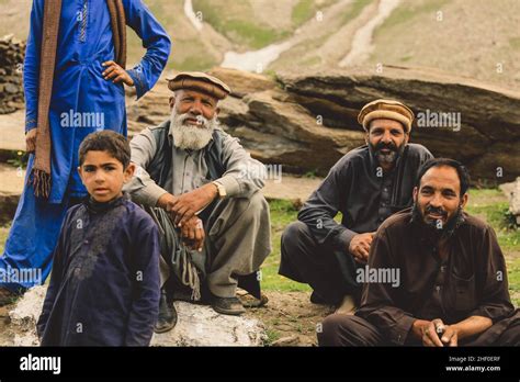 Gilgit Pakistan June 08 2020 Group Of An Pakistani Men In