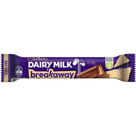 Cadbury Dairy Milk Breakaway Chocolate Bar 44g Woolworths