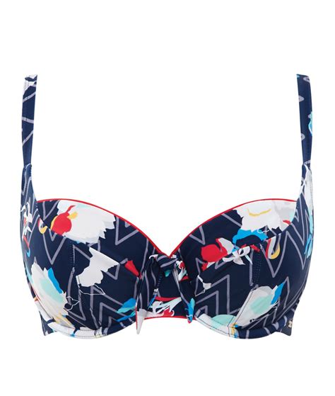 Plavky vrchní díl PANACHE SWIM MILANO BALCONNET BIKINI ZIGZAG FLORAL Caresse BraExpert