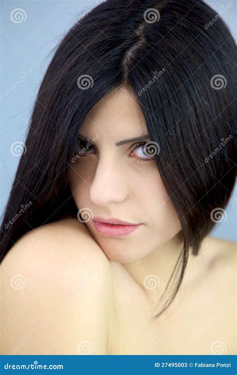 Woman Smiling Naked Stock Image Image Of Isolated Elegance 27495003