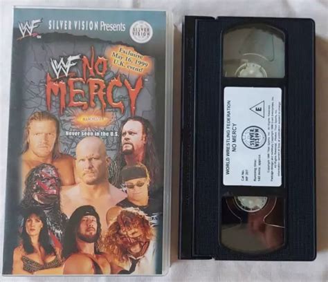 WWF NO MERCY 1999 VHS UK Wrestling PPV Silver Vision Video NEAR