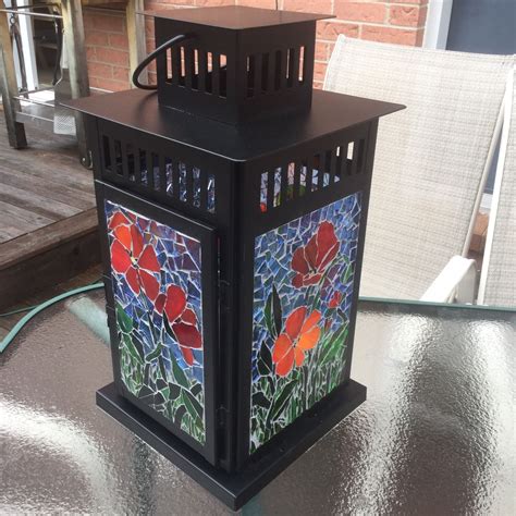 Stained Glas Mosaic Lantern Glass Mosiac Lantern Ideas Glass Lantern