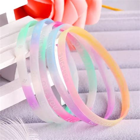 Jual Gelang Karet Silikon Glow In The Dark Gelang Tangan Fashion Pria