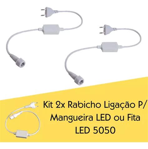 Kit X Fonte Plug Rabicho Bivolt Para Mangueira Led Redonda Mercadolivre