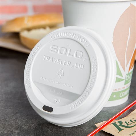Dart Solo TLP Traveler White Dome Hot Cup Lid With Sip Hole Pack
