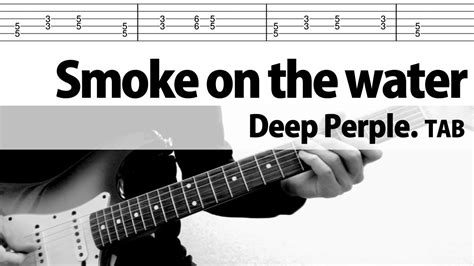 Smoke On The Water Deep Purple Guitar Cover Ritchie Blackmore W Lyrics Tab Youtube