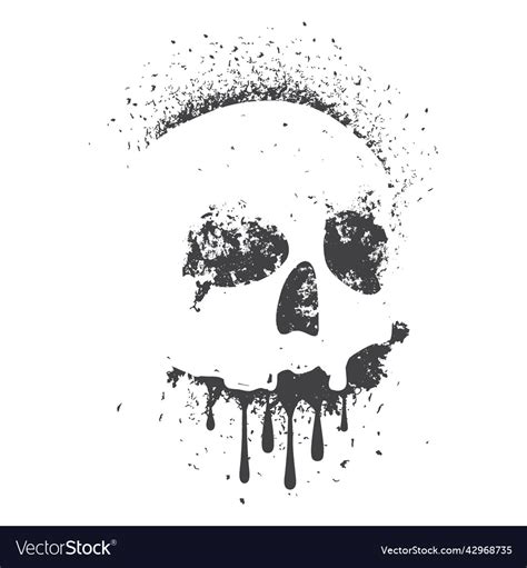 Dripping Skull Grunge Royalty Free Vector Image