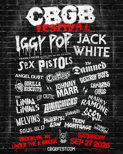 Iggy Pop Jack White And Sex Pistols To Play New Cbgb Festival Pitchfork