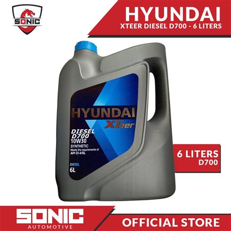 Hyundai XTeer Diesel D700 10W-30 Fully Synthetic Motor Oil 6 Liters ...