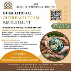 International Outreach Team Recruitment – Truth Of God 