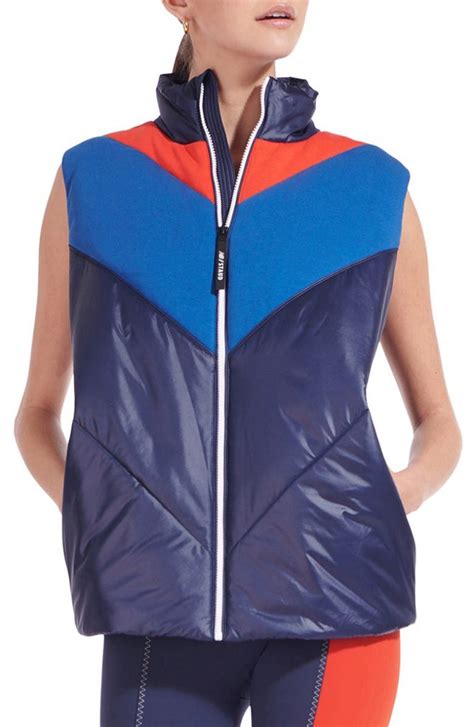 Staud Mixed Media Puffer Vest The Puffer Jackets