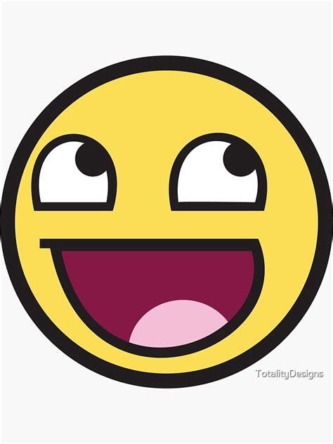 "Awesome Face Funny Meme Smiley Emoticon" Sticker for Sale by ...