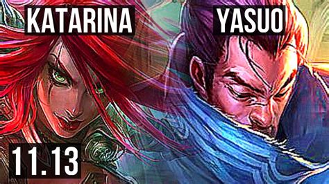 Katarina Vs Yasuo Mid Rank 1 Kata 14 2 13 1200 Games Godlike