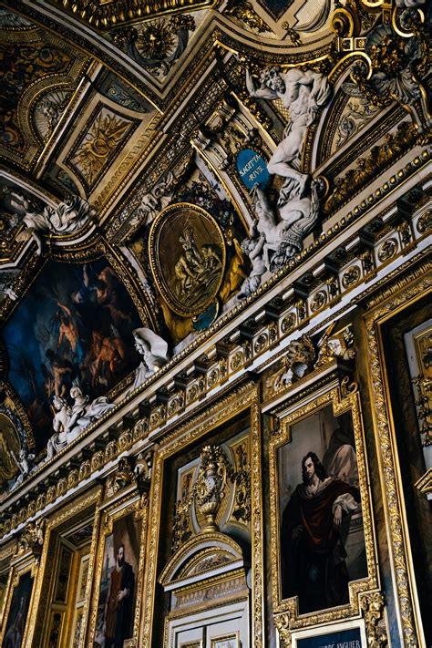 Ornate Corridor In The Louvre Museum In Paris France · Free Stock Photo