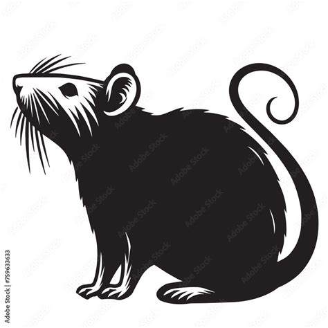 Vintage Rat Silhouette Vector Illustration, Urban Rat Silhouettes ...