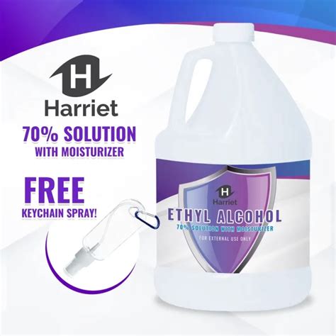 Unscented Harriet Ethyl Alcohol Disinfectant Antiseptic Gallon