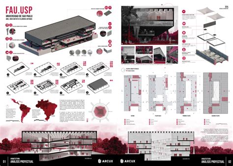 Diseño de láminas de presentación arquitectónica Arcux