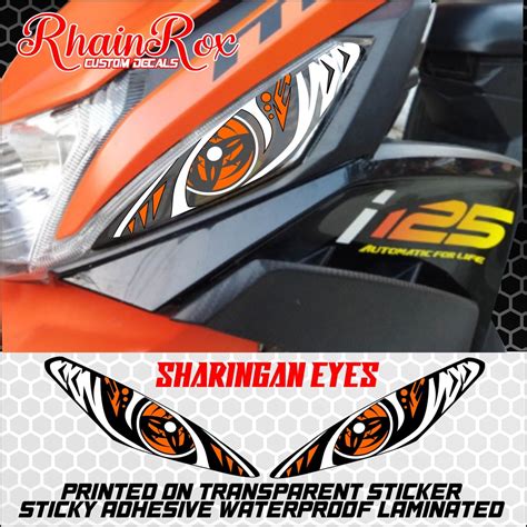 Yamaha Mio I Sharingan Eyes Winker Pair Left Right Printed