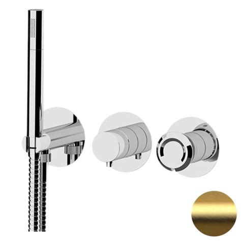 Смеситель для душа Remer Element ET97D2PBG, золото брашированное ...