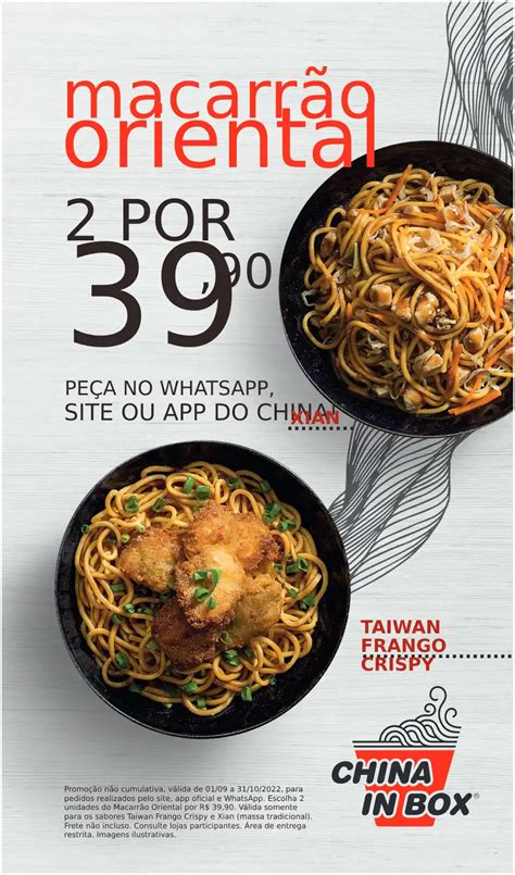 China In Box Lan A Promo O Nacional De Macarr Es Orientais Sabor