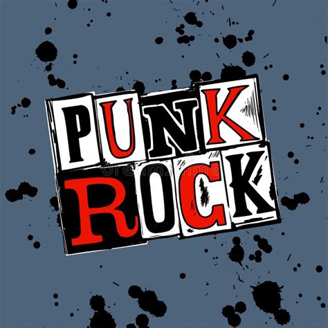 Punk Rock Collection Punk S Not Dead Monochrome Inscription In Hand