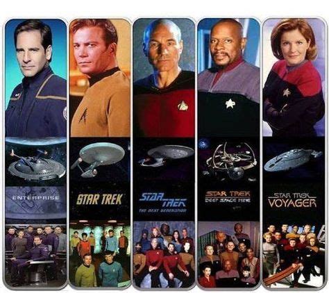 Star Trek Captains and their Ships & Crew | Star trek tv, Star trek ...