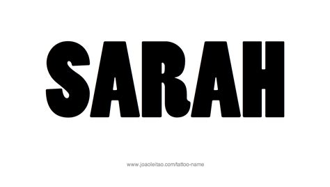 Sarah Name Tattoo Designs