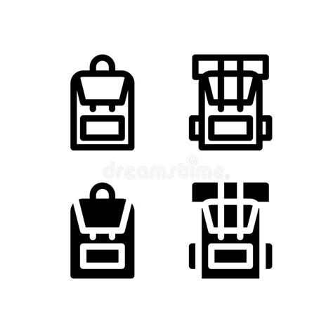 Backpack Rucksack Set Stock Vector Illustration Of Icon