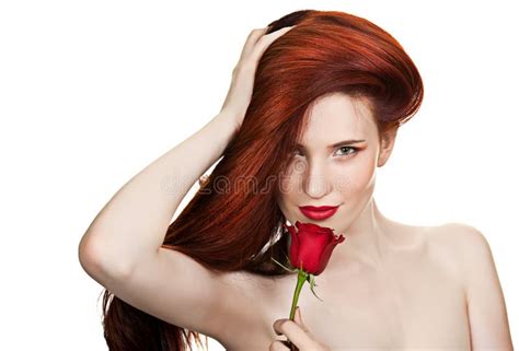 Beautiful Nude Woman With Roses Isolated On White Stock Image Image Of Love Isolated