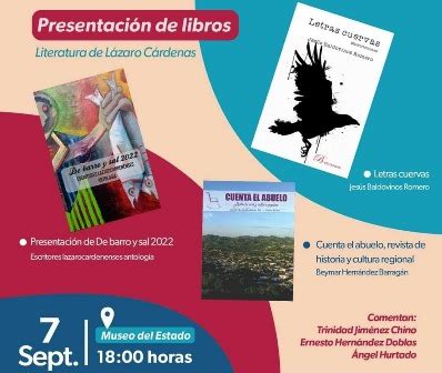 Invitan a la presentación de tres obras literarias sobre Lázaro