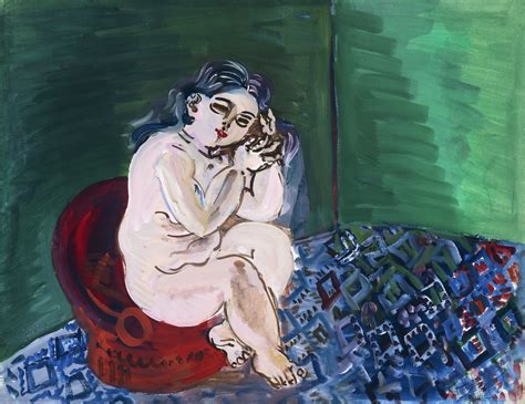 Nude With A Chair By Raoul Dufy Buy Fine Art Print