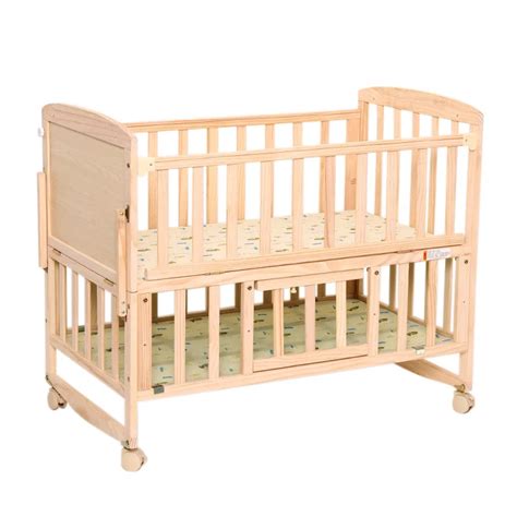 Baby Crib Solid Wood Newborn Multi Functional Baby Bed With