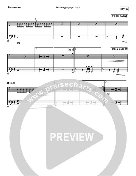 Doxology Percussion Sheet Music Pdf Stars Go Dim Praisecharts